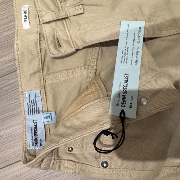 River Island khaki flare pants - Picture 5 of 5